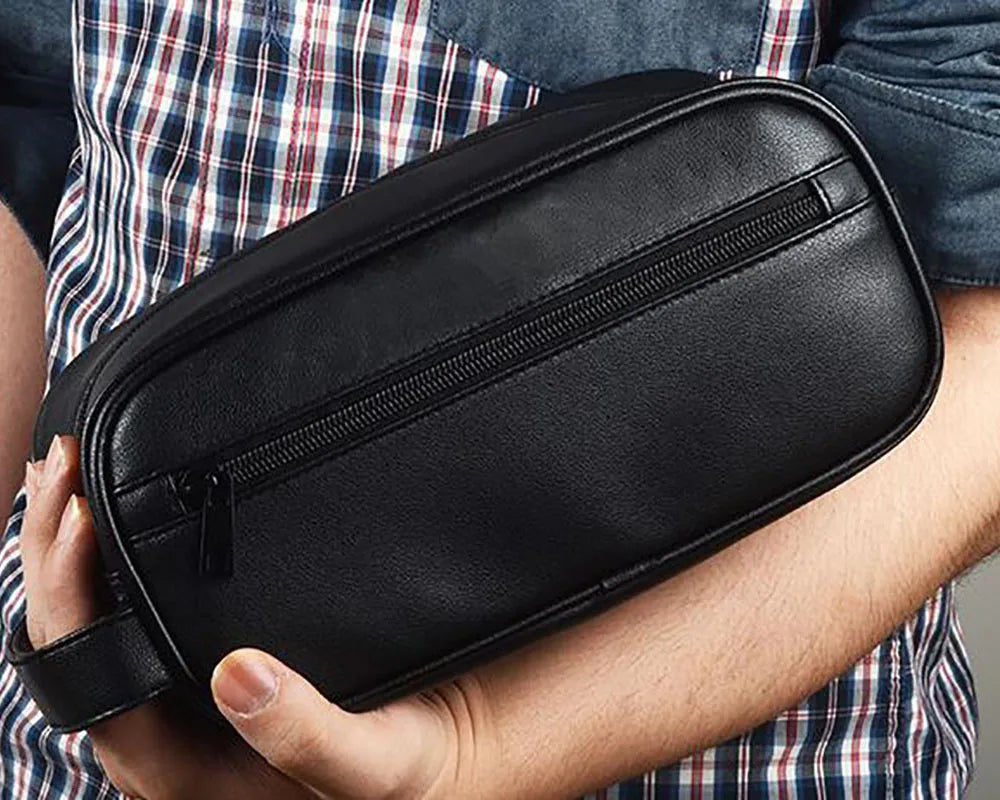 Necessaire Masculina de Couro Sintético