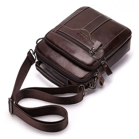 Bolsa Masculina de Ombro.  Couro Genuíno.